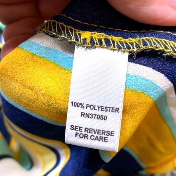 Est 1946 Bright Boho Blouse Spring & Summer Colors Beautiful Size Large Flowy - Picture 5 of 10